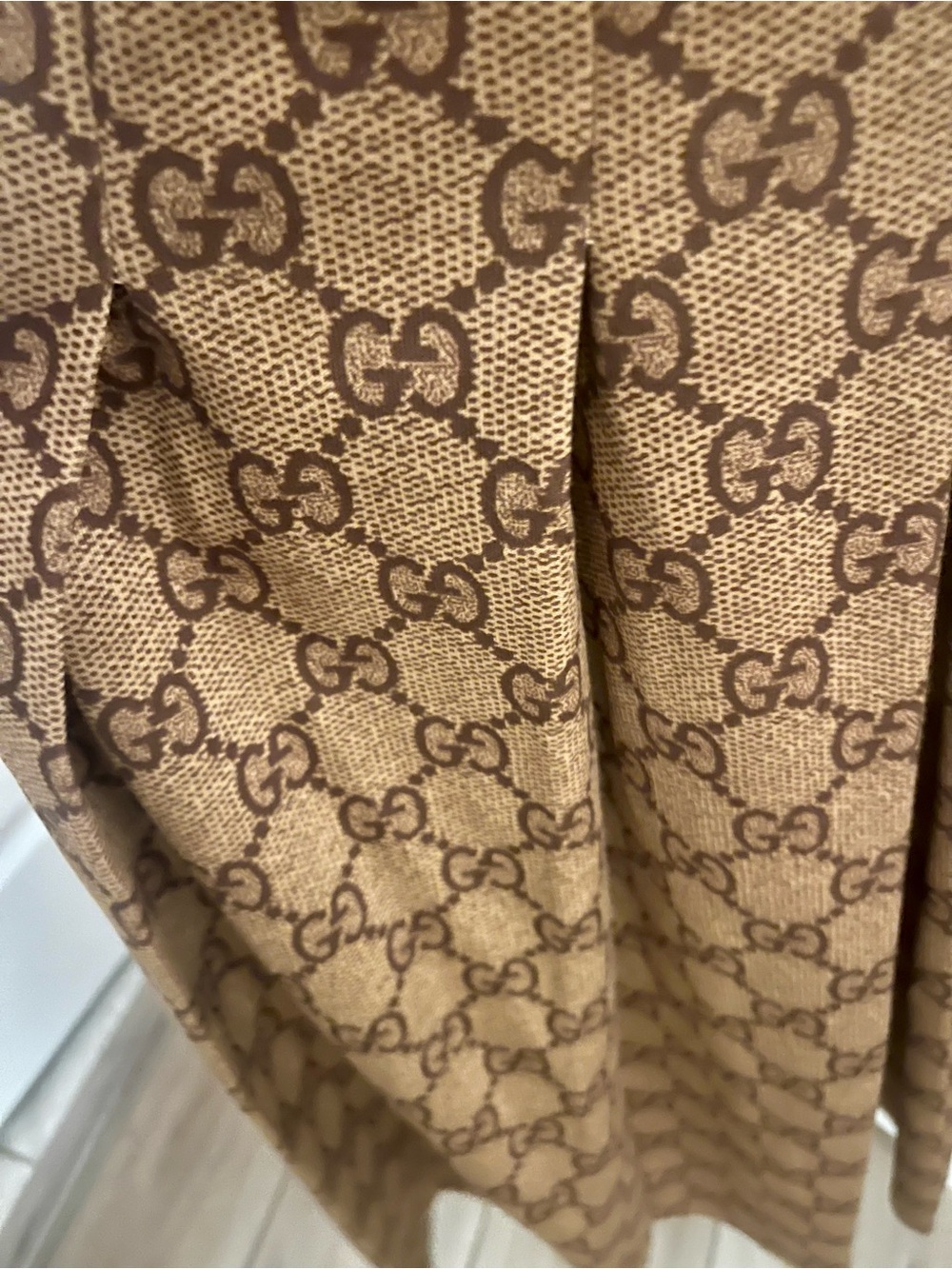 Authentic Gucci GG Monogram Pleated Maxi Skirt – Approx. US M/L - Picture 4 of 7